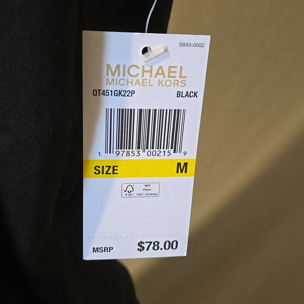 Michael Kors gold studded dressy tee shirt, NEW